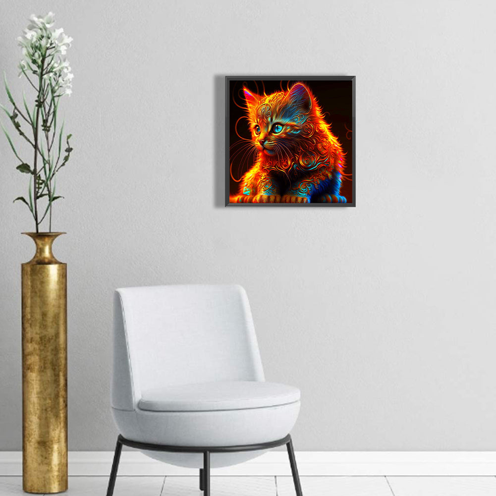 Glorious Kitten - Full Round Drill Diamond Painting 30*30CM
