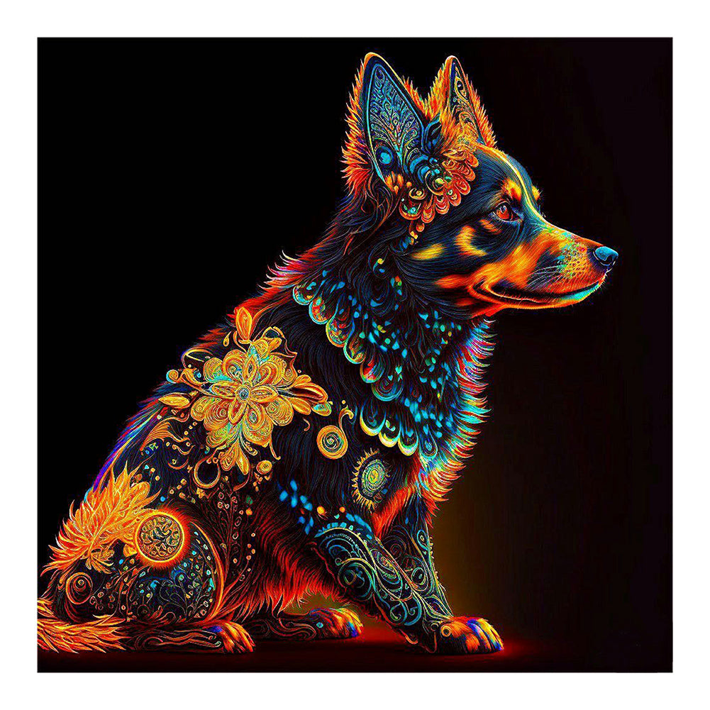 Glorious Puppy - Full Round Drill Diamond Painting 30*30CM