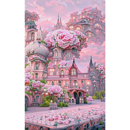 Dream Garden Castle - Full Round Drill Diamond Painting 40*60CM