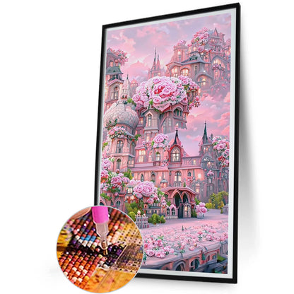 Dream Garden Castle - Full Round Drill Diamond Painting 40*60CM