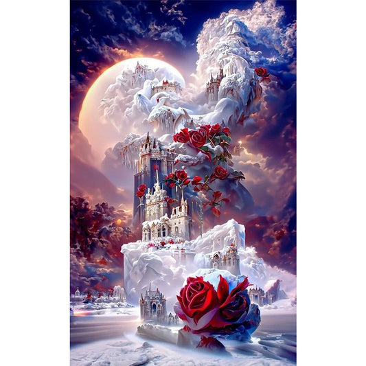 Dream Garden Castle - Full Round Drill Diamond Painting 40*60CM