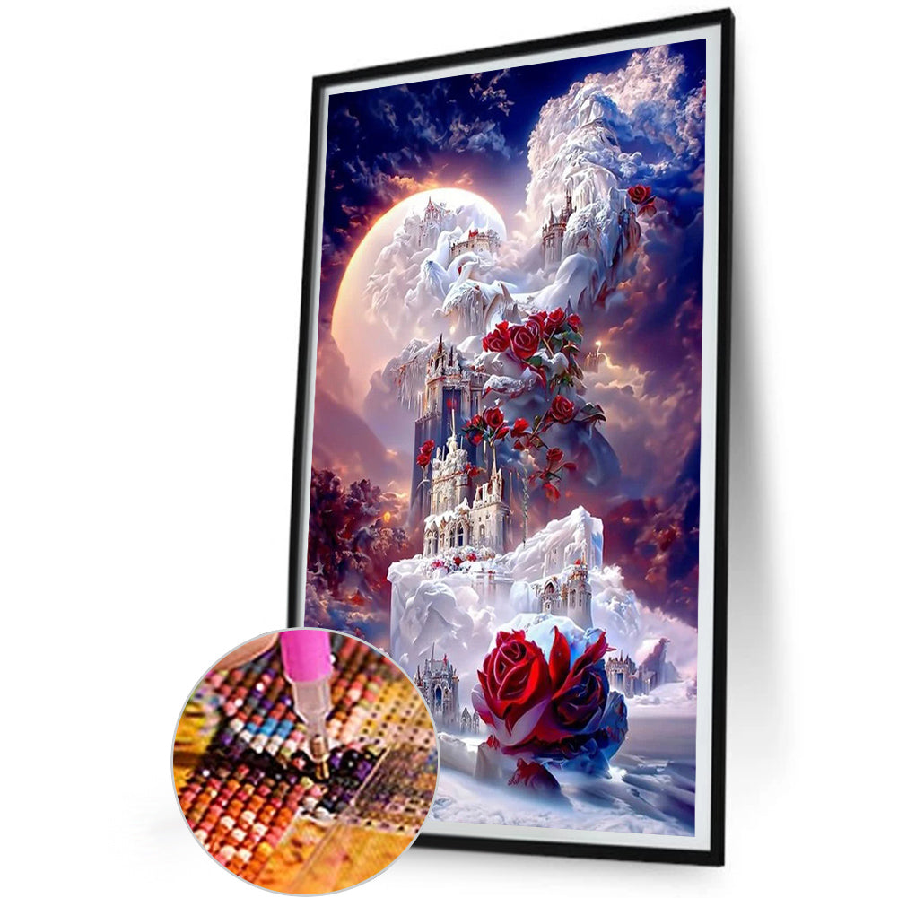 Dream Garden Castle - Full Round Drill Diamond Painting 40*60CM