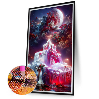 Dream Flower Castle - Full Round Drill Diamond Painting 40*70CM