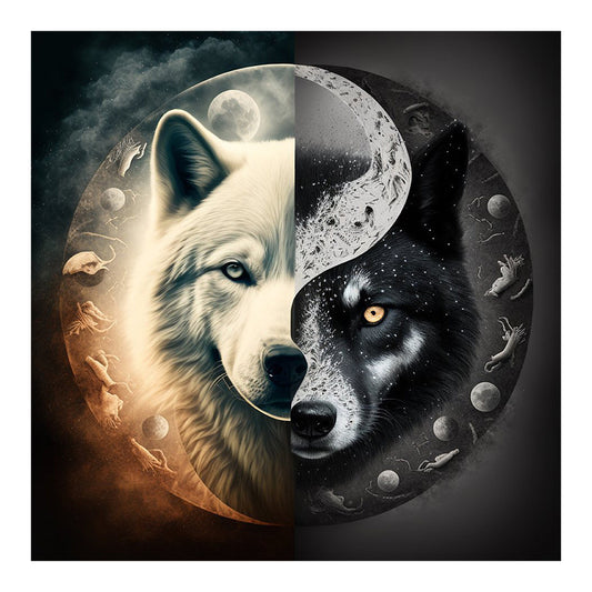 Tai Chi Wolf Painting - Full Square Drill Diamond Painting 30*30CM