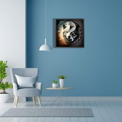 Tai Chi Wolf Painting - Full Square Drill Diamond Painting 30*30CM