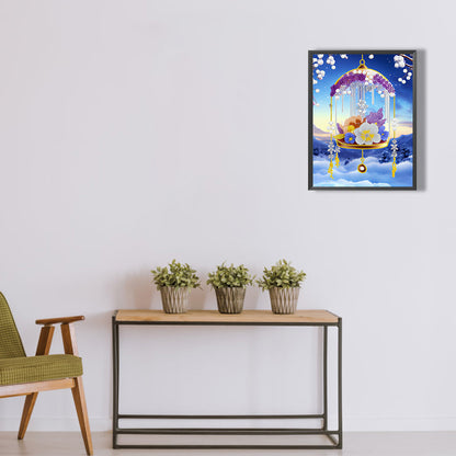 Purple Campanula - Special Shaped Drill Diamond Painting 30*40CM