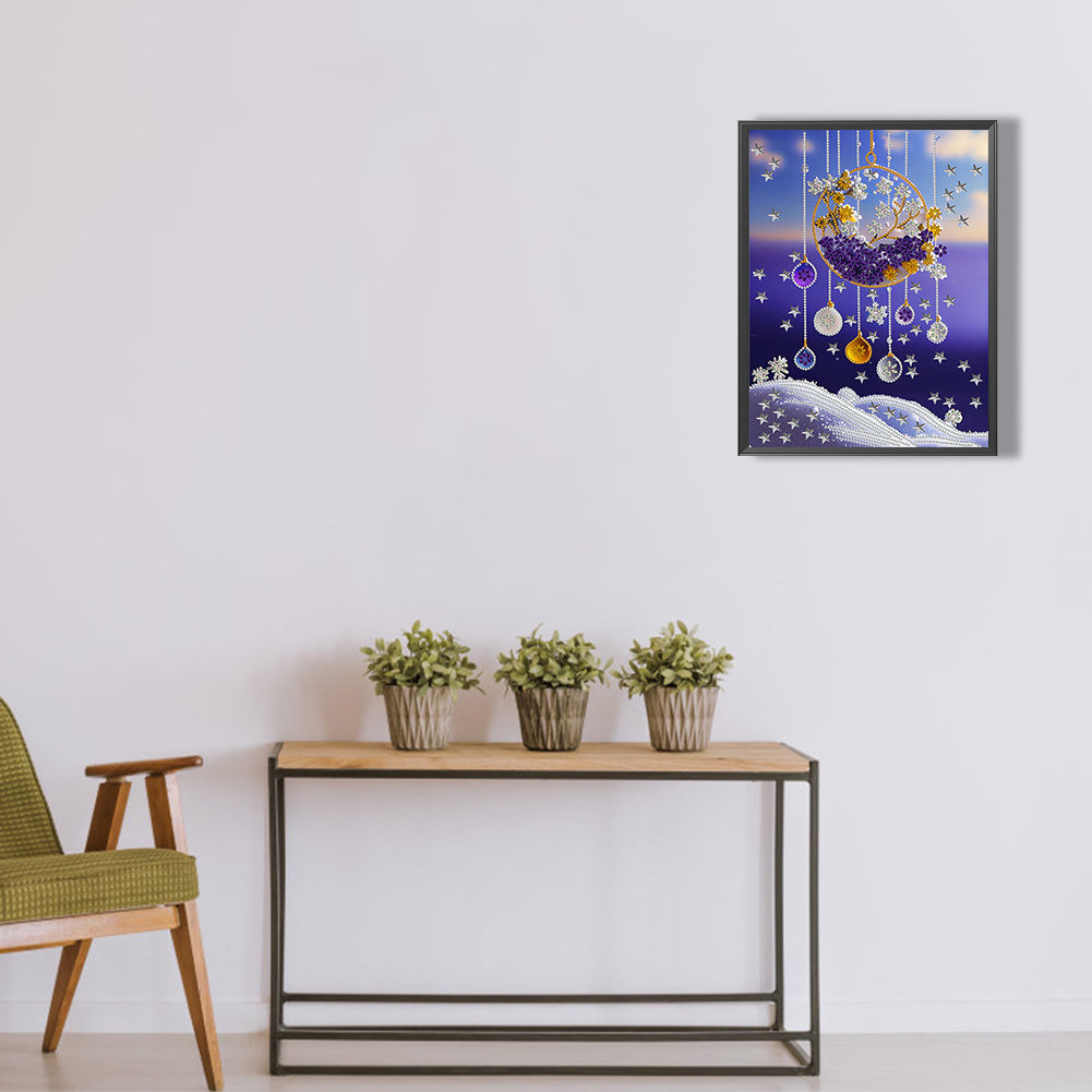 Purple Campanula - Special Shaped Drill Diamond Painting 30*40CM