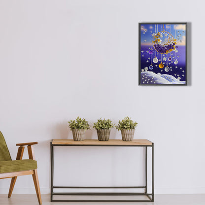 Purple Campanula - Special Shaped Drill Diamond Painting 30*40CM