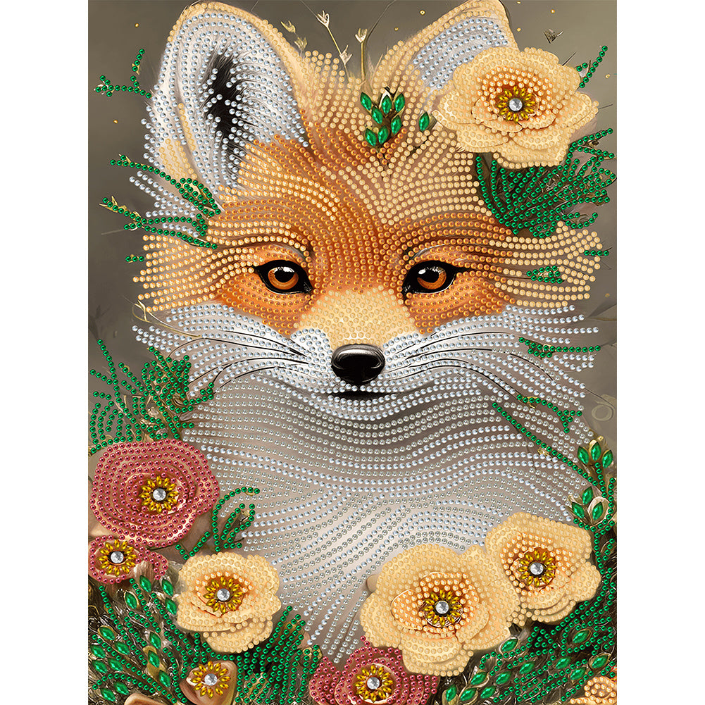 Fox - Full Round Drill Diamond Painting 30*40CM