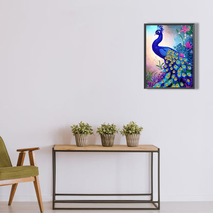 Peacock - Full Round Drill Diamond Painting 30*40CM