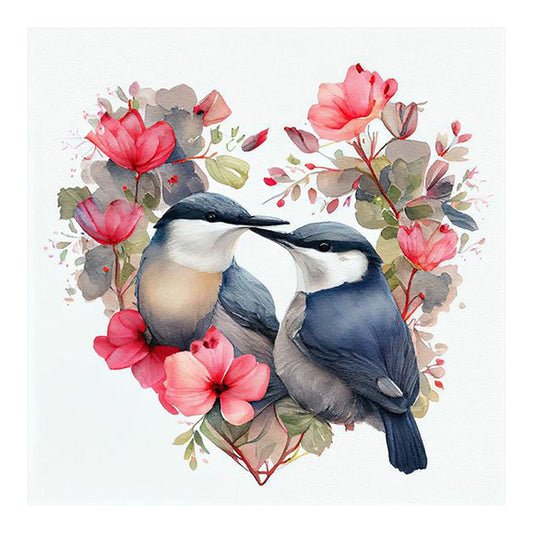 Heart Shaped Bird Nest - Full Round Drill Diamond Painting 30*30CM