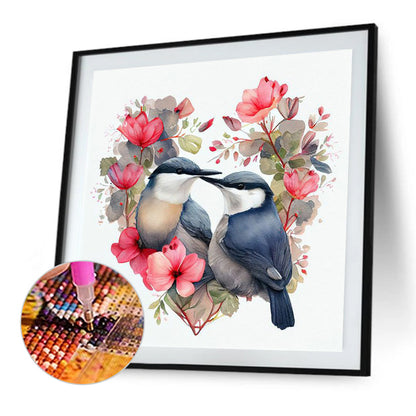 Heart Shaped Bird Nest - Full Round Drill Diamond Painting 30*30CM