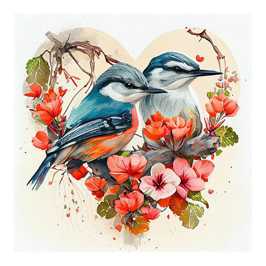 Heart Shaped Bird Nest - Full Round Drill Diamond Painting 30*30CM