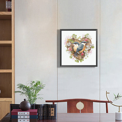 Heart Shaped Bird Nest - Full Round Drill Diamond Painting 30*30CM