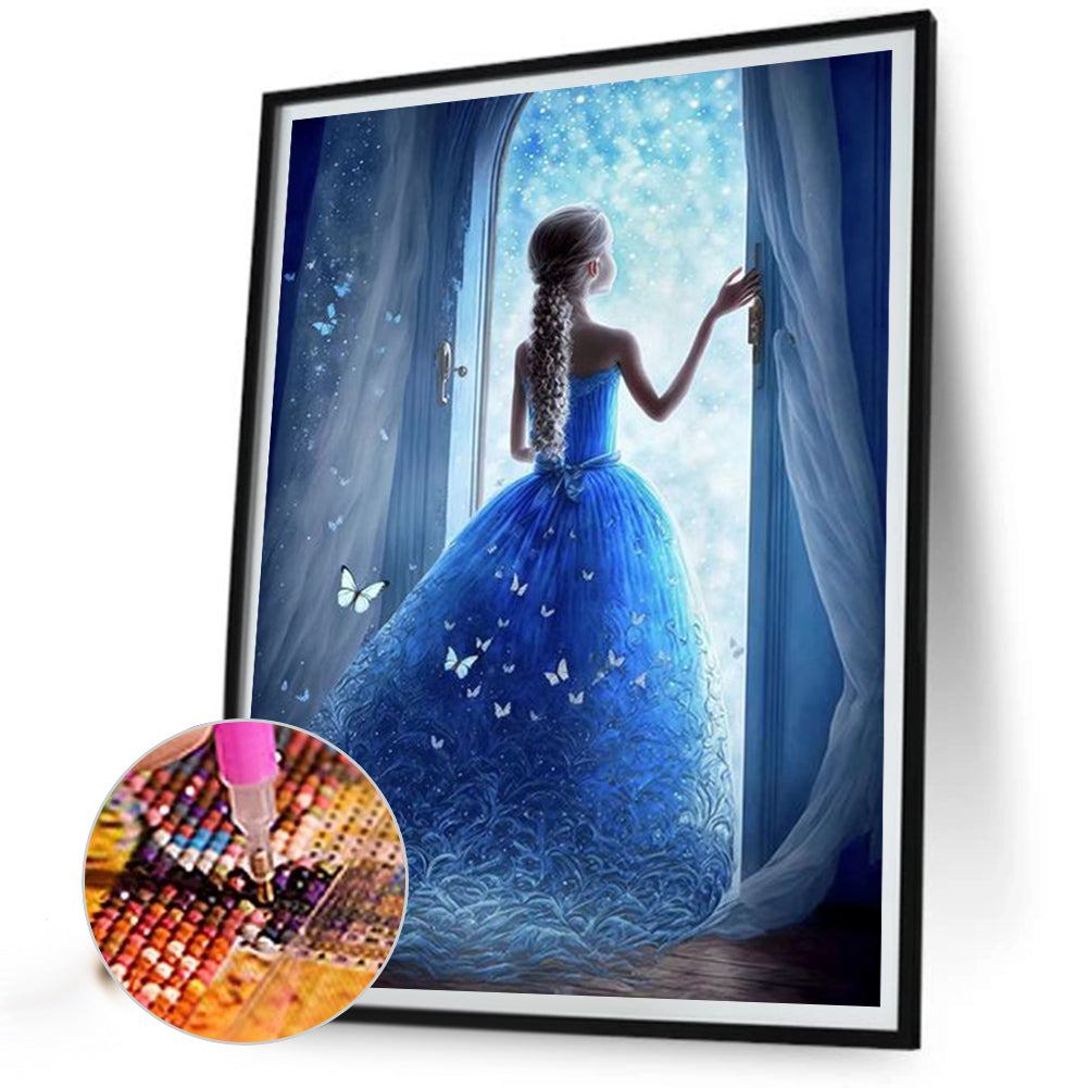 Butterfly Girl - Full Round Drill Diamond Painting 30*40CM