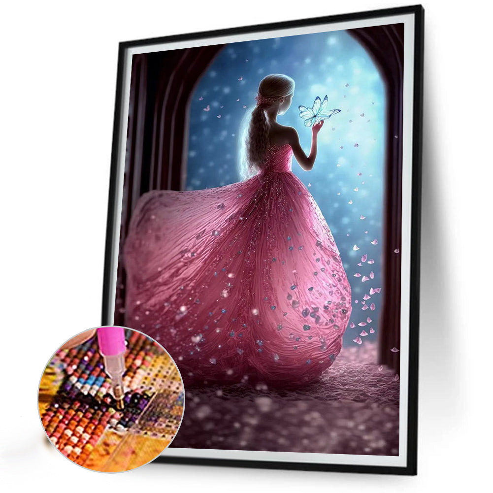 Butterfly Girl - Full Round Drill Diamond Painting 30*40CM