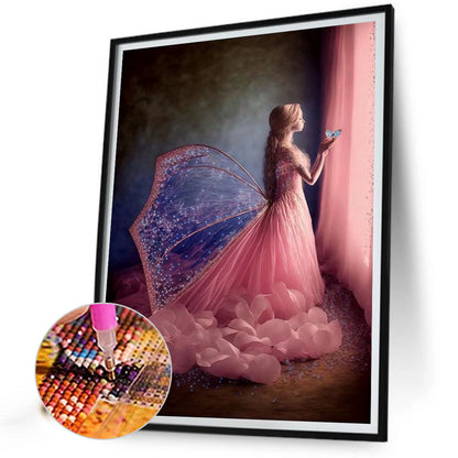 Butterfly Girl - Full Round Drill Diamond Painting 30*40CM