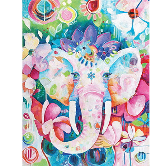 Abstract Elephant - Full Round Drill Diamond Painting 30*40CM