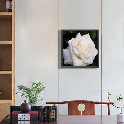 White Rose - Full Round Drill Diamond Painting 30*30CM