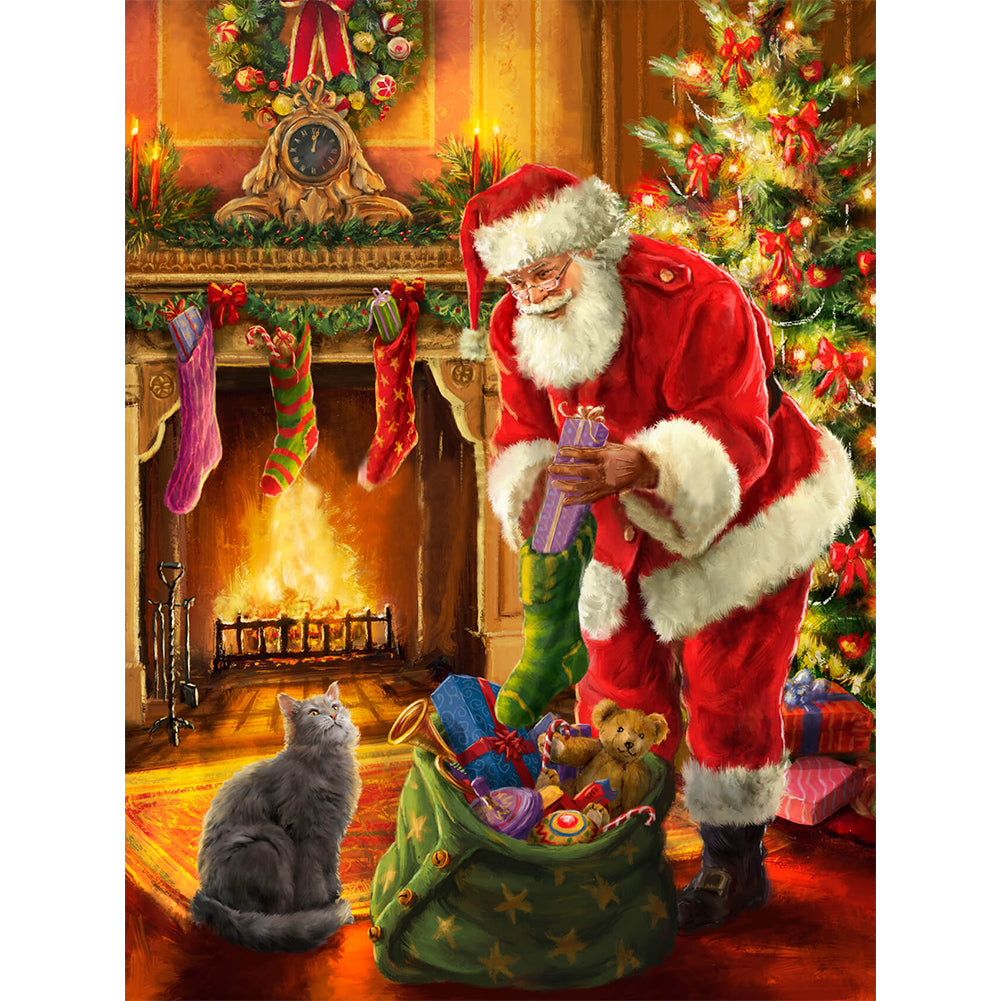 Santa Claus - Full Round Drill Diamond Painting 30*40CM