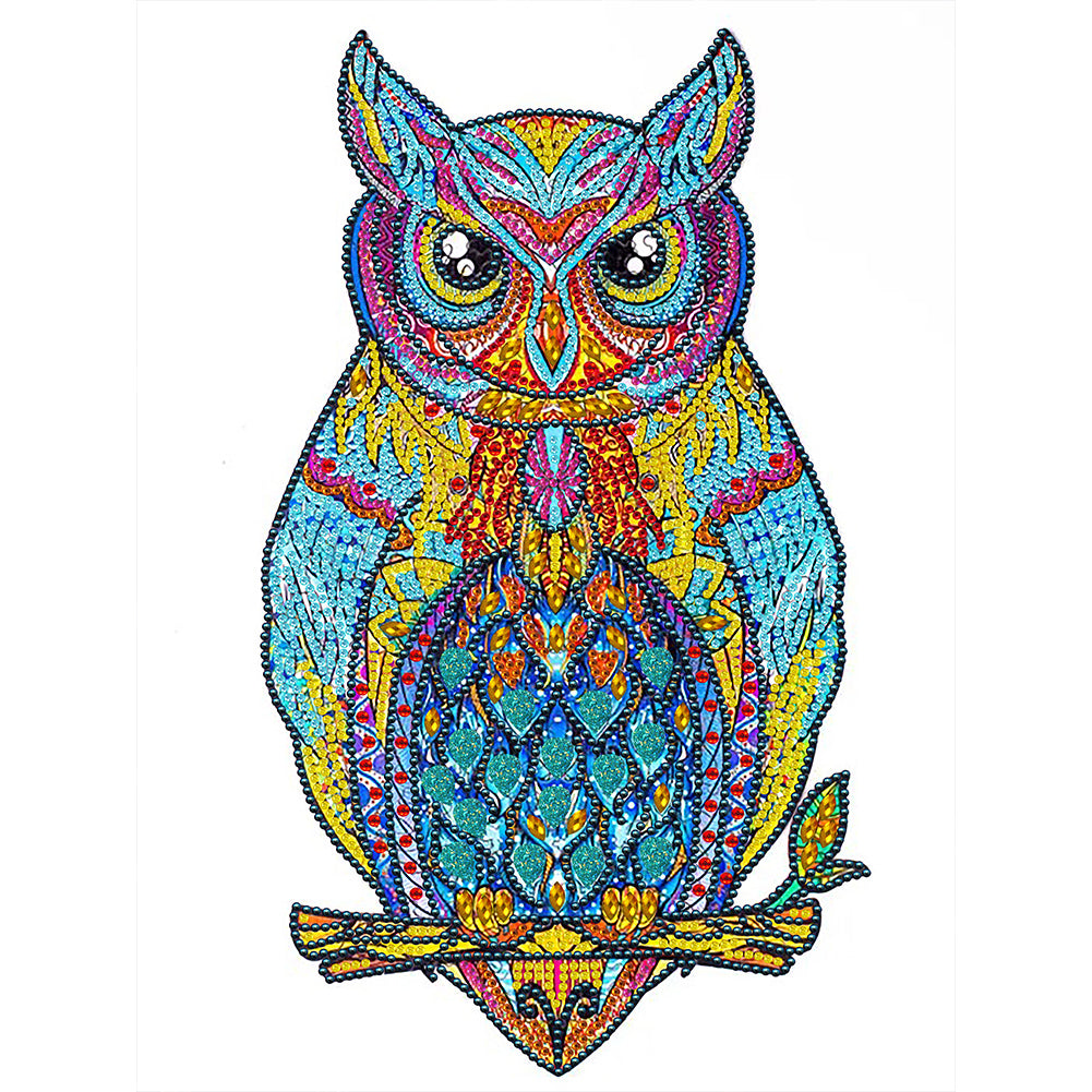 Owl - Special Shaped Drill Diamond Painting 30*40CM