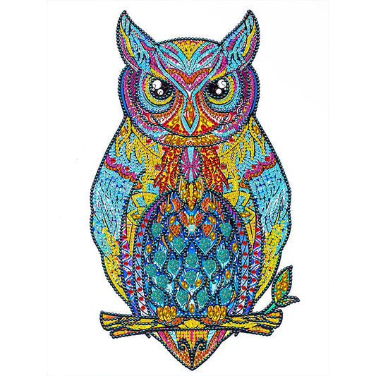 Owl - Special Shaped Drill Diamond Painting 30*40CM