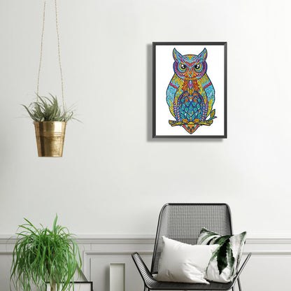 Owl - Special Shaped Drill Diamond Painting 30*40CM