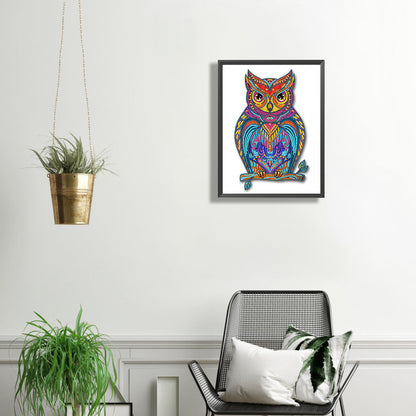 Owl - Special Shaped Drill Diamond Painting 30*40CM