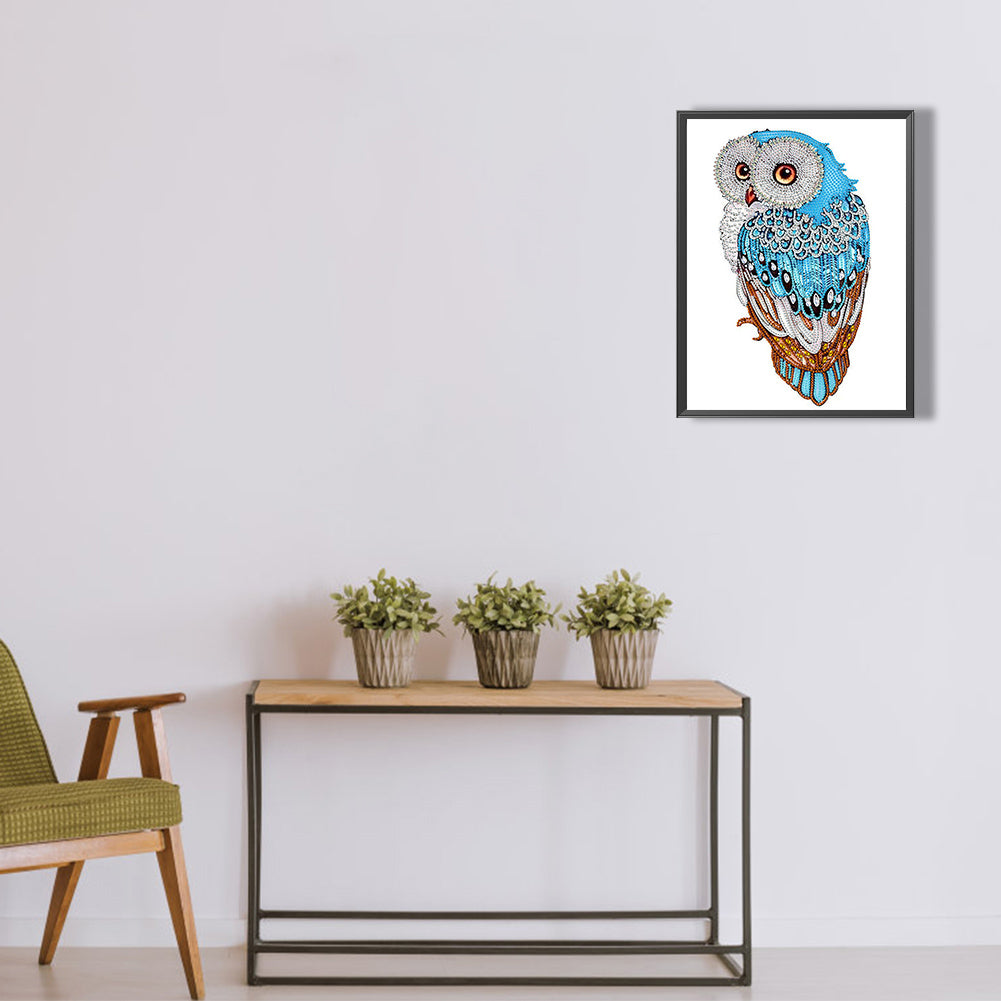 Owl - Special Shaped Drill Diamond Painting 30*40CM