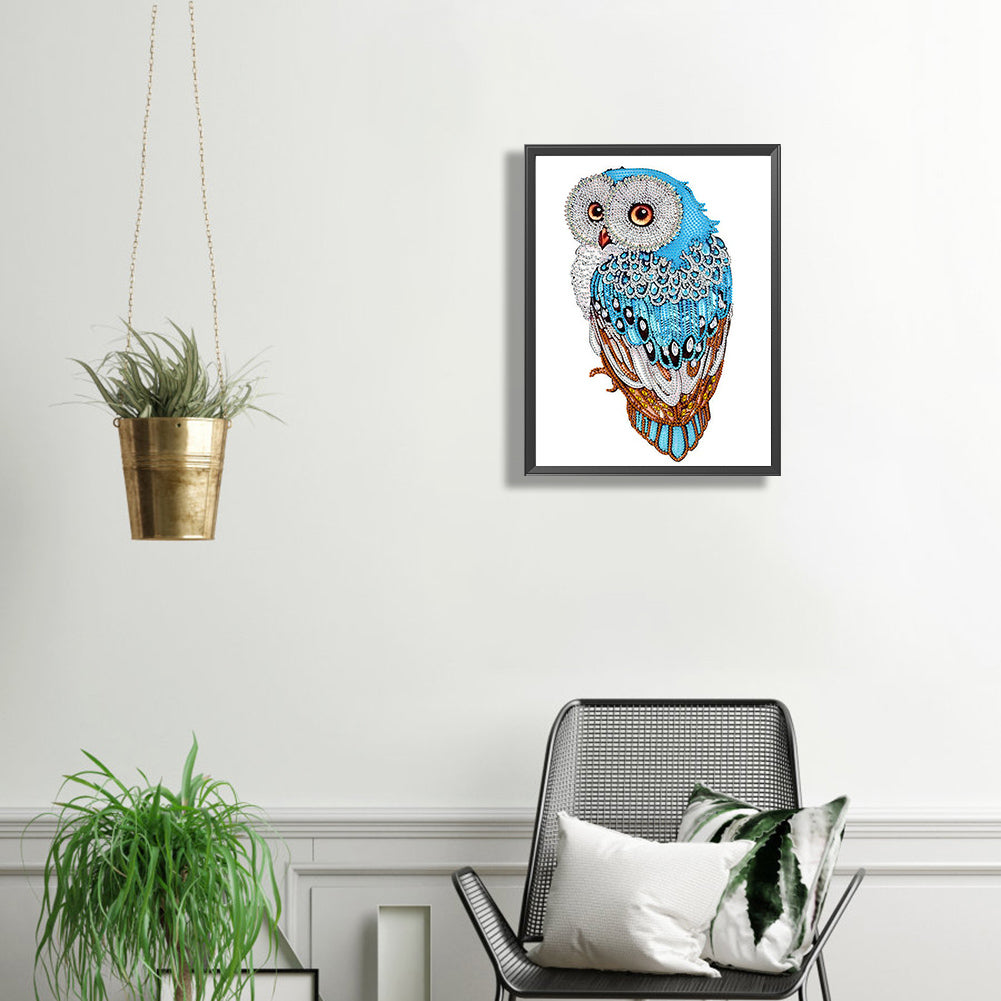 Owl - Special Shaped Drill Diamond Painting 30*40CM