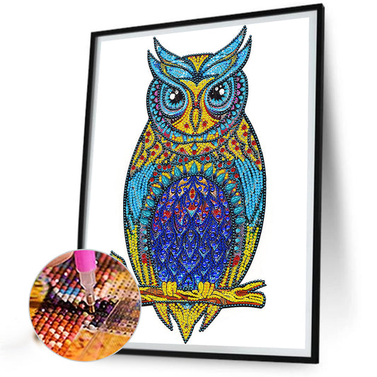 Owl - Special Shaped Drill Diamond Painting 30*40CM