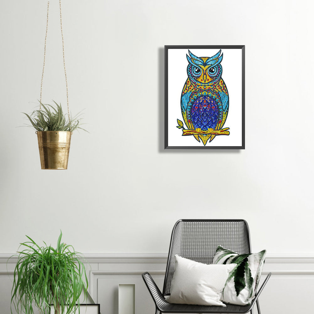 Owl - Special Shaped Drill Diamond Painting 30*40CM
