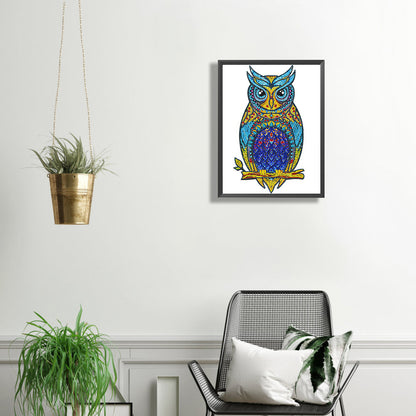 Owl - Special Shaped Drill Diamond Painting 30*40CM