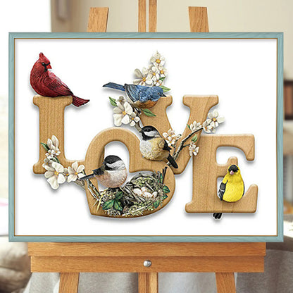 Love Birds - Full Round Drill Diamond Painting 40*30CM