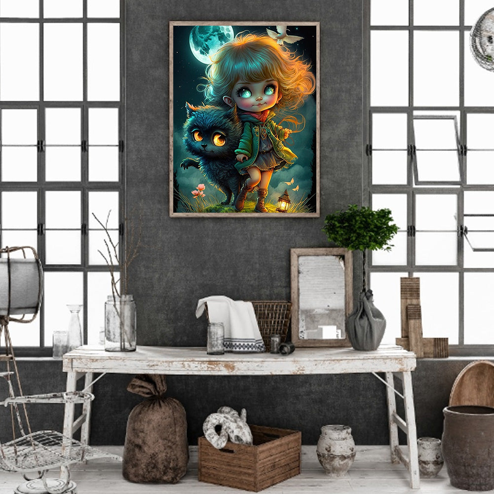 Little Animal Trainer - Full Round Drill Diamond Painting 30*40CM