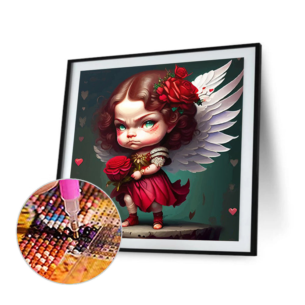 Rose Warrior Girl - Full Round Drill Diamond Painting 30*30CM