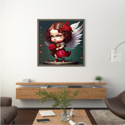 Rose Warrior Girl - Full Round Drill Diamond Painting 30*30CM