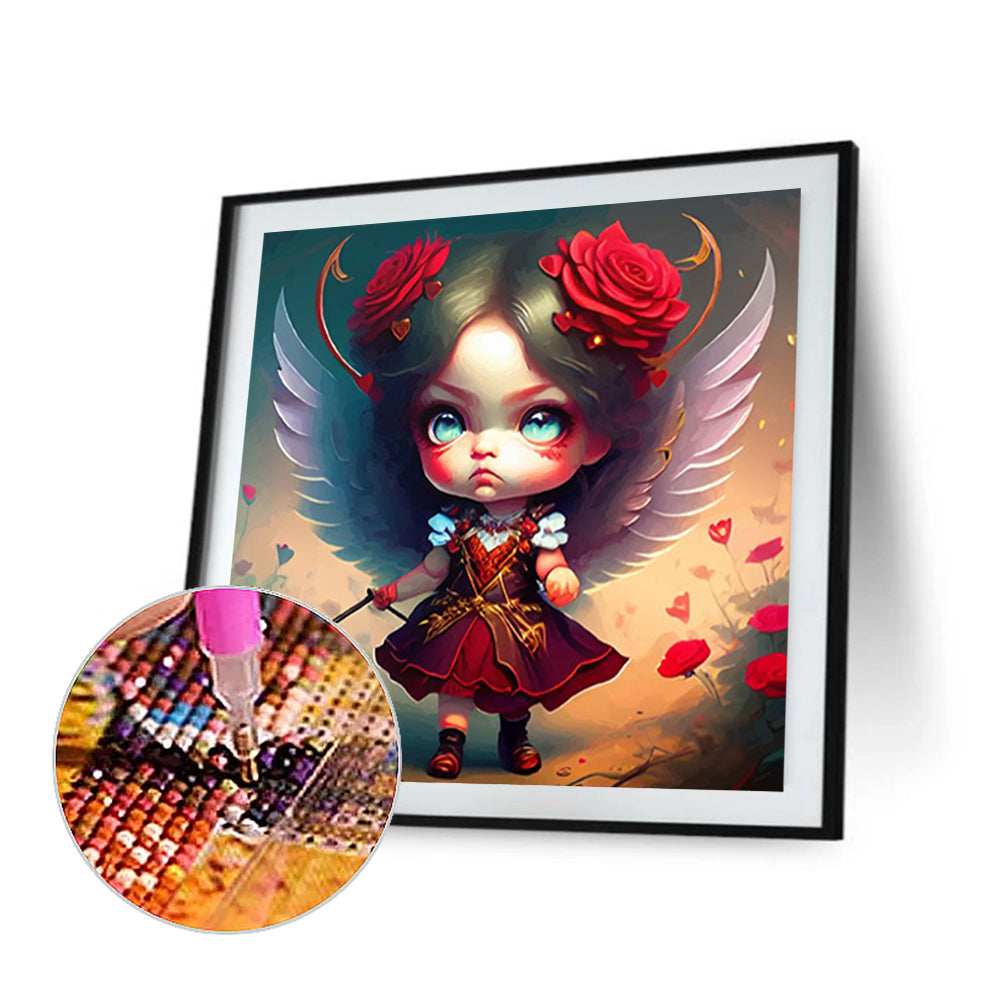 Rose Warrior Girl - Full Round Drill Diamond Painting 30*30CM