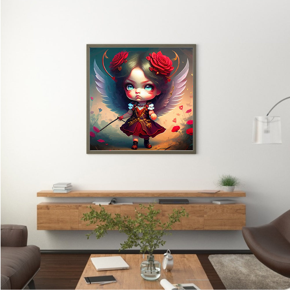 Rose Warrior Girl - Full Round Drill Diamond Painting 30*30CM