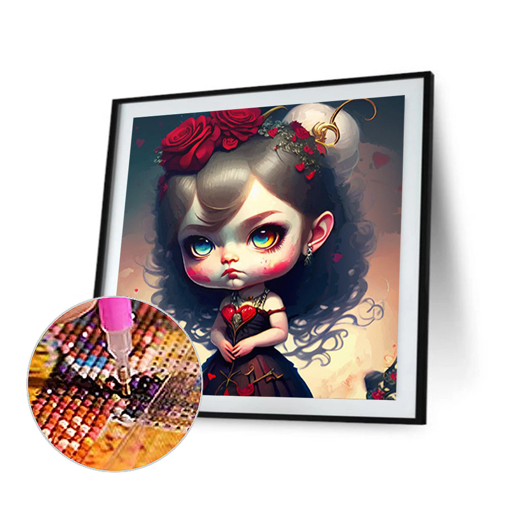 Rose Warrior Girl - Full Round Drill Diamond Painting 30*30CM