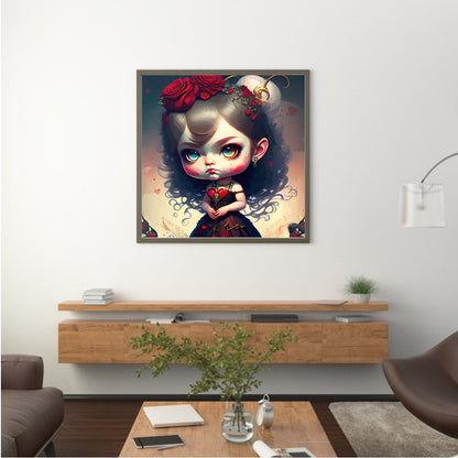 Rose Warrior Girl - Full Round Drill Diamond Painting 30*30CM