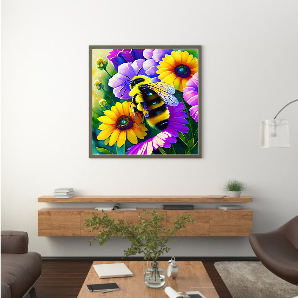 Bee - Full Round Drill Diamond Painting 30*30CM
