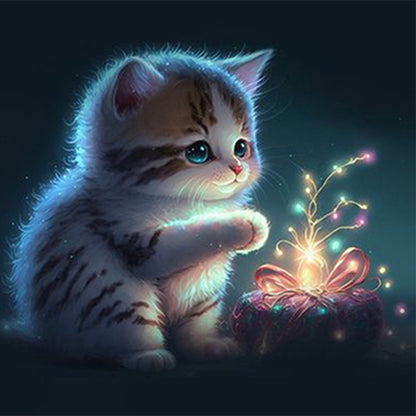 Kitten - Full Round Drill Diamond Painting 30*30CM
