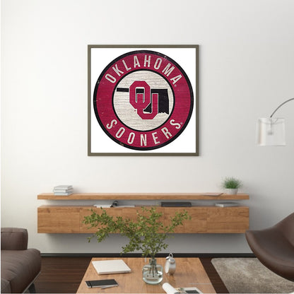 University Of Oklahoma - Full Round Drill Diamond Painting 50*50CM