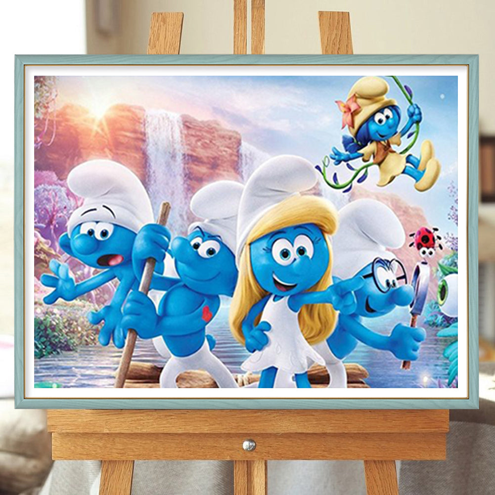 The Smurfs - Full Round Drill Diamond Painting 40*30CM