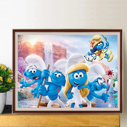 The Smurfs - Full Round Drill Diamond Painting 40*30CM