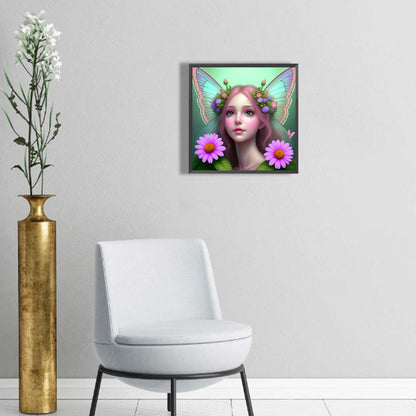 Flower Fairy - Full Round Drill Diamond Painting 30*30CM