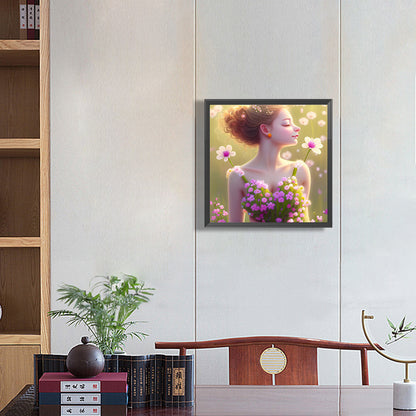 Flower Fairy - Full Round Drill Diamond Painting 30*30CM