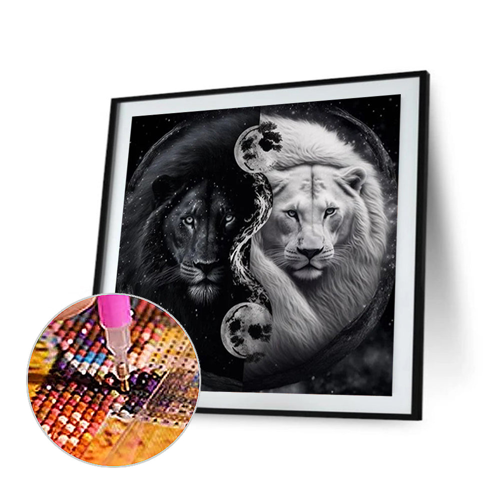 Lion Yin Yang Diagram - Full Square Drill Diamond Painting 35*35CM