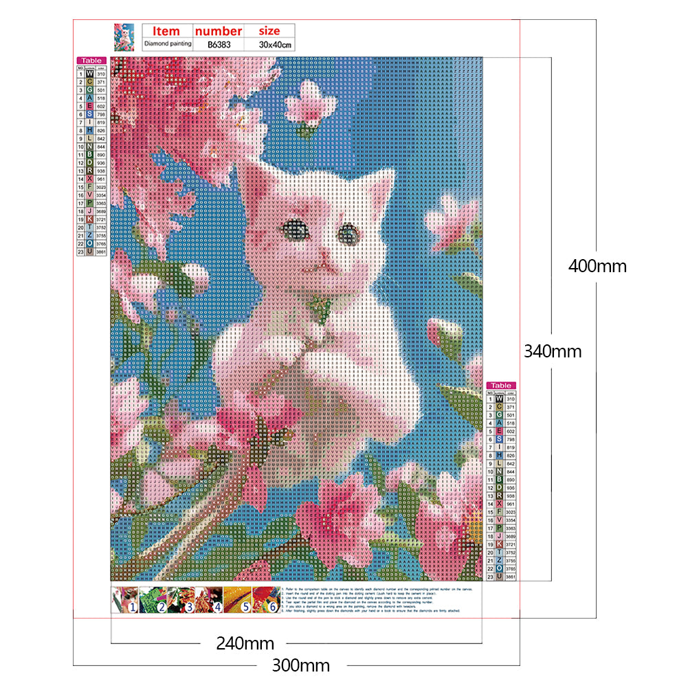 Cat On Branch - Full Round Drill Diamond Painting 30*40CM